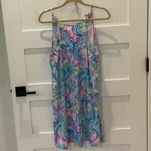 Lilly Pulitzer Vibrant Blue and Pink Mini Dress